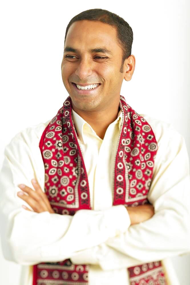 Man wearing scarf