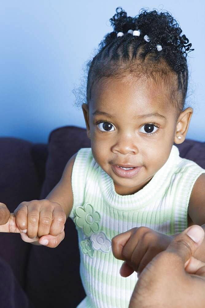 Close up of young African girl