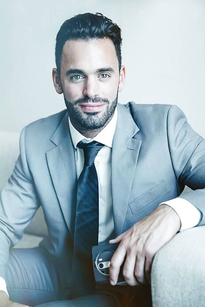 Close up of businessman smiling