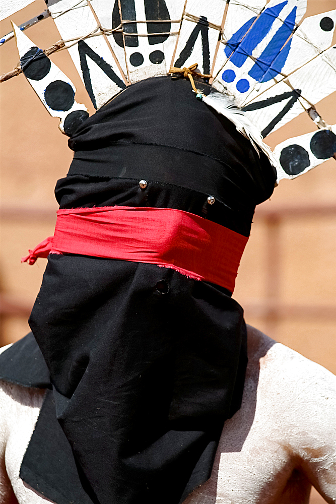 Apache man wearing traditional regalia