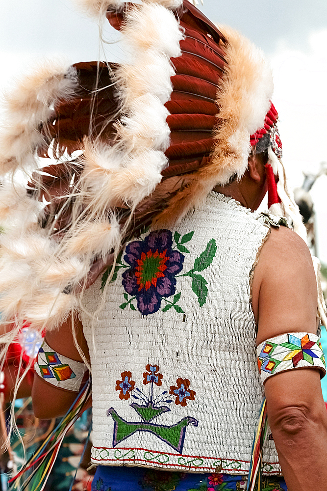 Man wearing traditional headdress