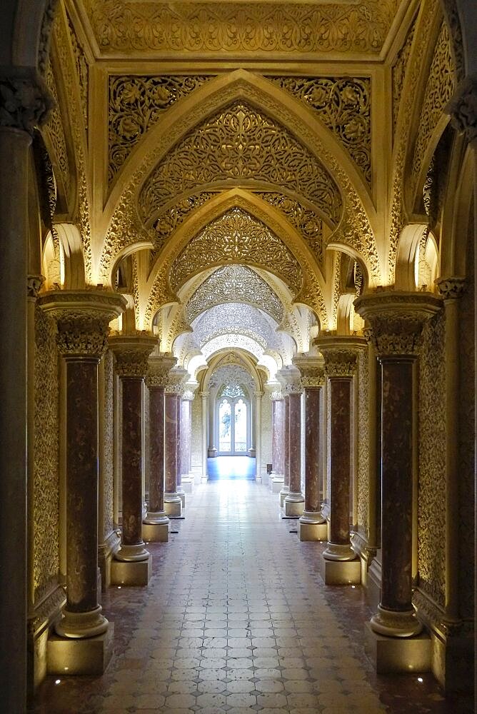 Portugal, Sintra, Interior of Monseratte Palace