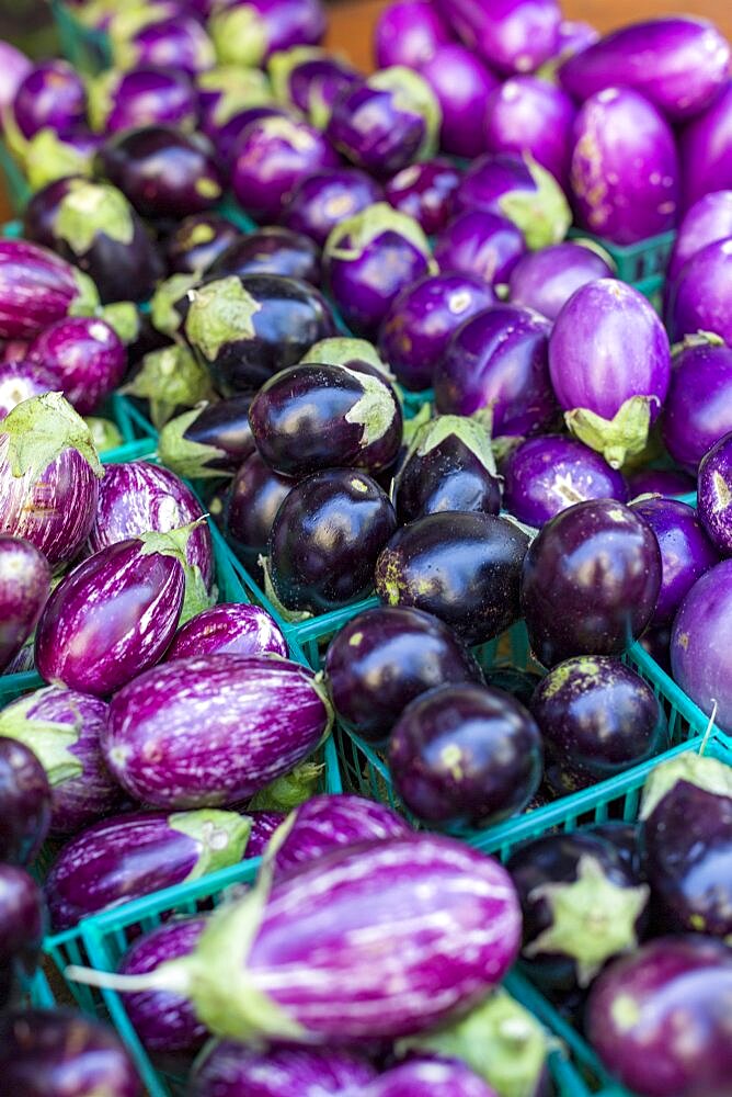 Eggplants at farmers market