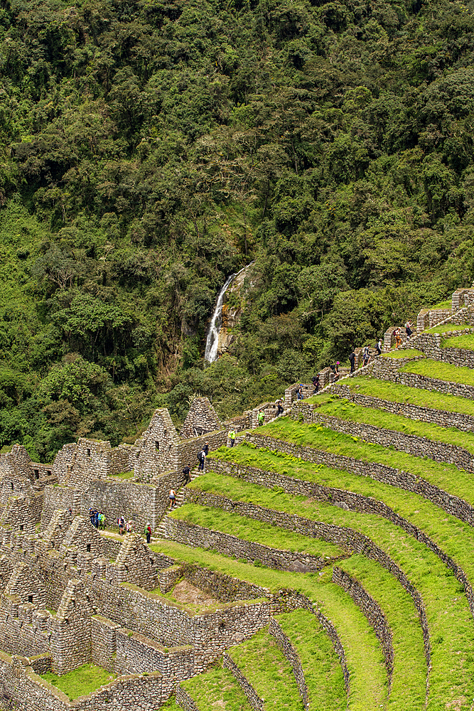 Terraced ruins and hillsides of Machu Picchu