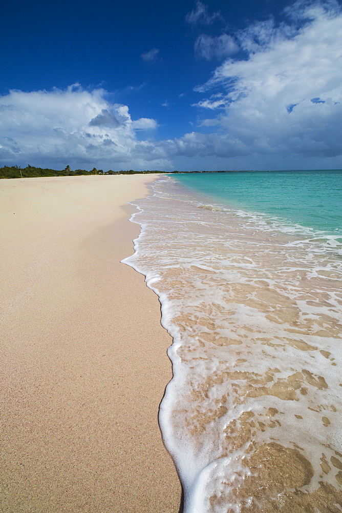 Pink Sand Beach is located on the southwest coast of the small island of Barbuda, Antigua and Barbuda, Leeward Islands, West Indies, Caribbean, Central America