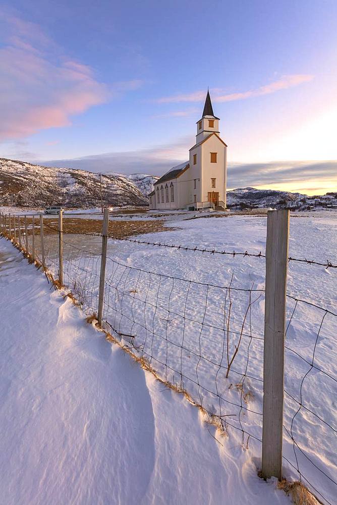 Church of Hillesoy, Brensholmen, Troms county, Norway, Scandinavia, Europe