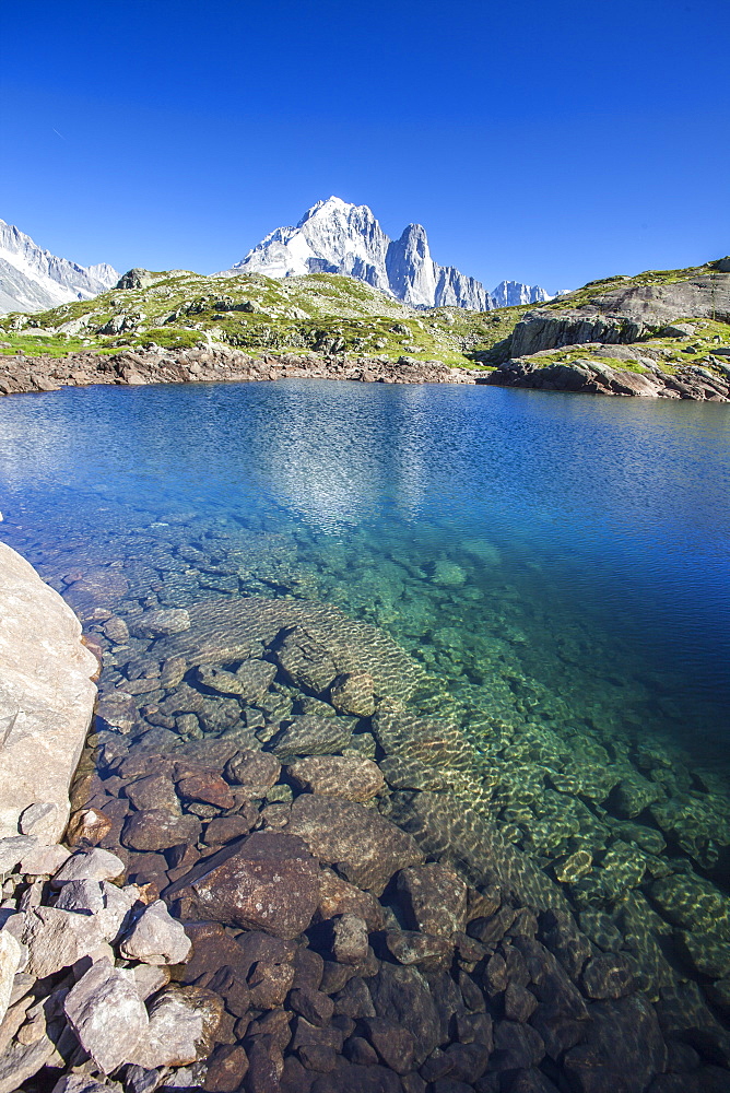 Lac des Cheserys, Aiguille Verte, Haute Savoie, French Alps, France, Europe 