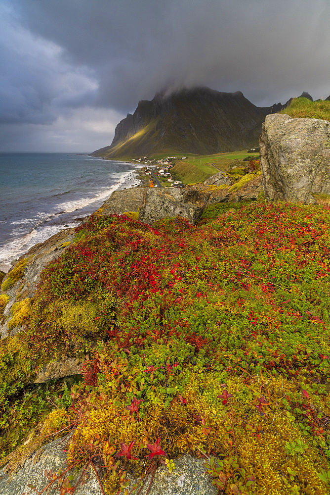 Coastline of Vikten, Lofoten Islands, Norway, Europe