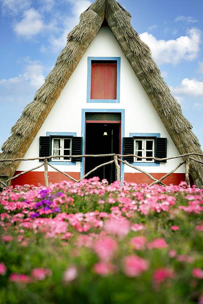 Traditional house in Santana, Madeira, Portugal, Atlantic, Europe