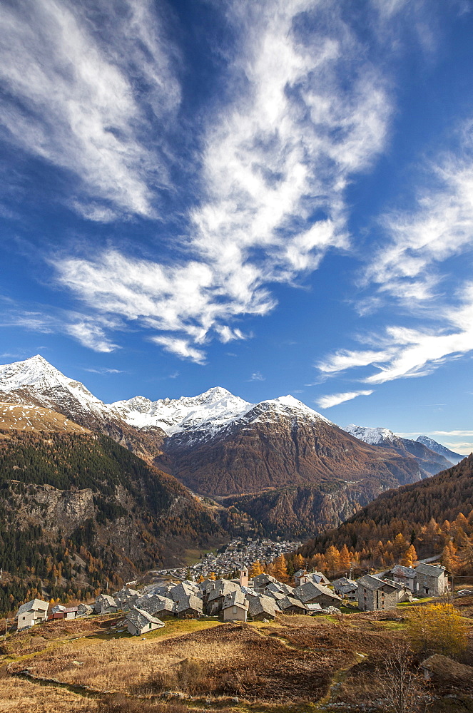 The picturesque villages of Starleggia and San Sisto in the Spluga Valley, Valchiavenna, Lombardy, Italy, Europe