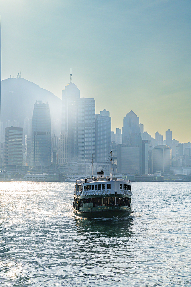 Star Ferry in Victoria harbour, Hong Kong, China, Asia