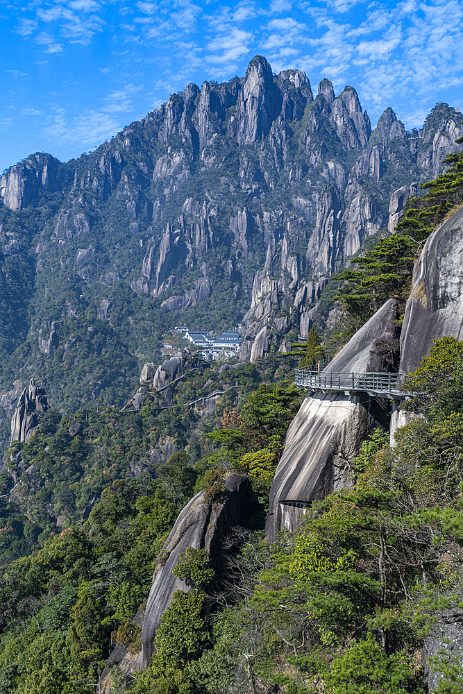 Hotel built in the UNESCO World Heritage Site, Taoist Sanqing Mountain, Jiangxi, China, Asia