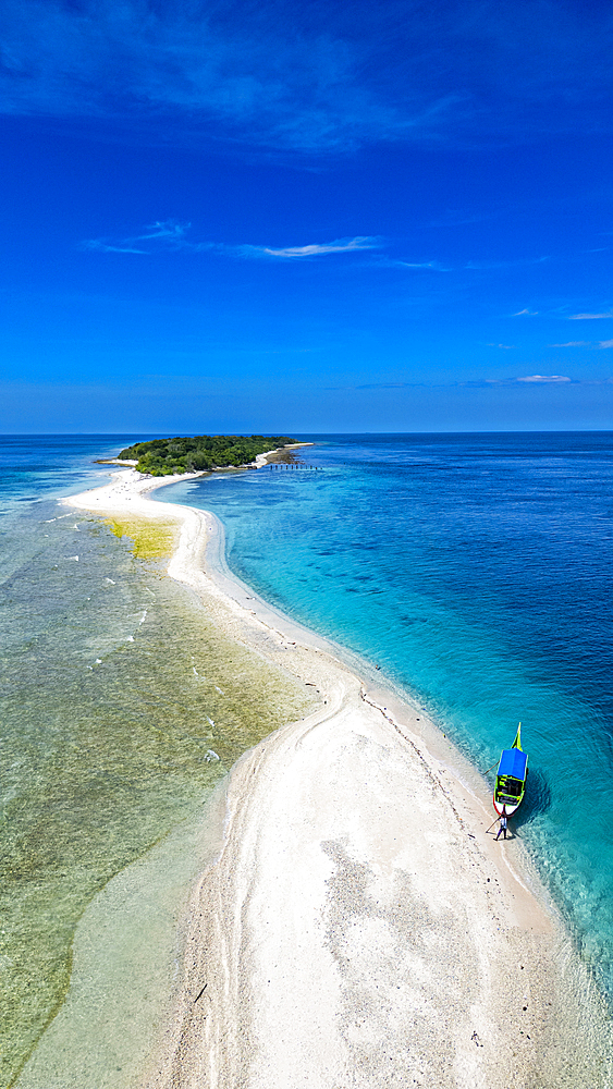 Aerial of Little Santa Cruz Island, Zamboanga, Mindanao, Philippines, Southeast Asia, Asia