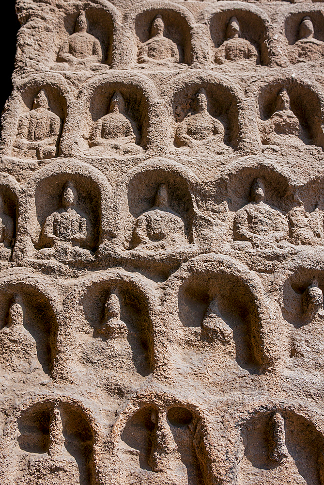 The Yungang Grottoes, ancient Buddhist temple grottoes, UNESCO World Heritage Site, Shanxi, China, Asia