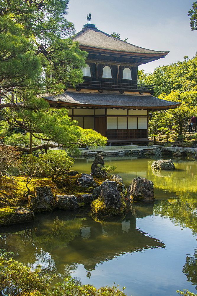 Kannon-den temple structure in the Ginkaku-ji Zen temple, UNESCO World Heritage Site, Kyoto, Honshu, Japan, Asia