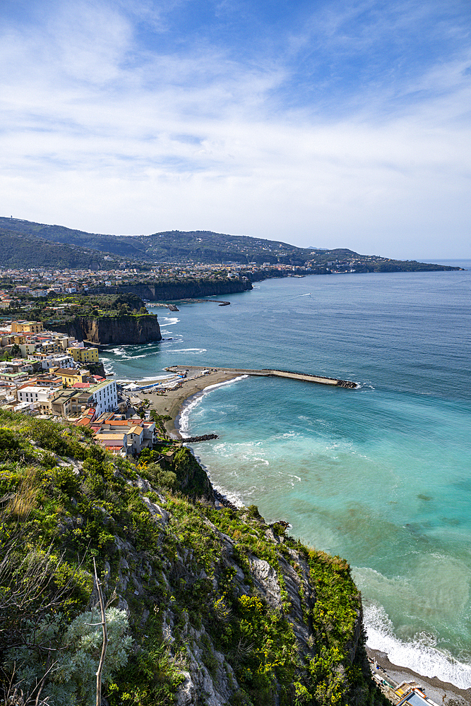 View over Sorrento, Bay of Naples, Campania, Italy, Europe