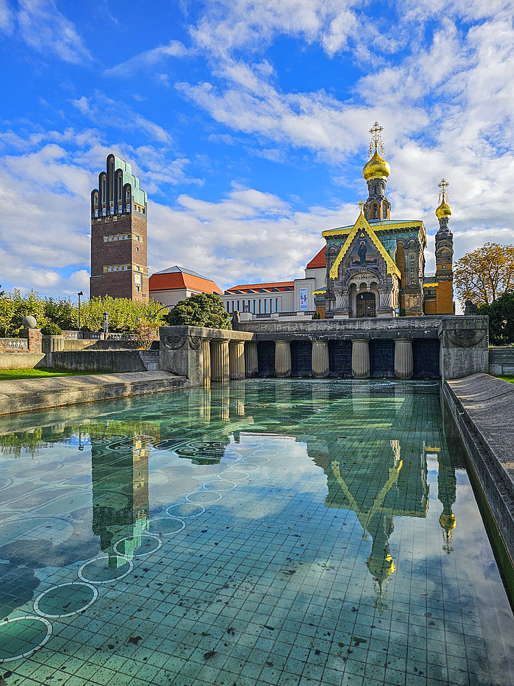 Matthildenhoehe, UNESCO World Heritage Site, Darmstadt, Hesse, Germany, Europe