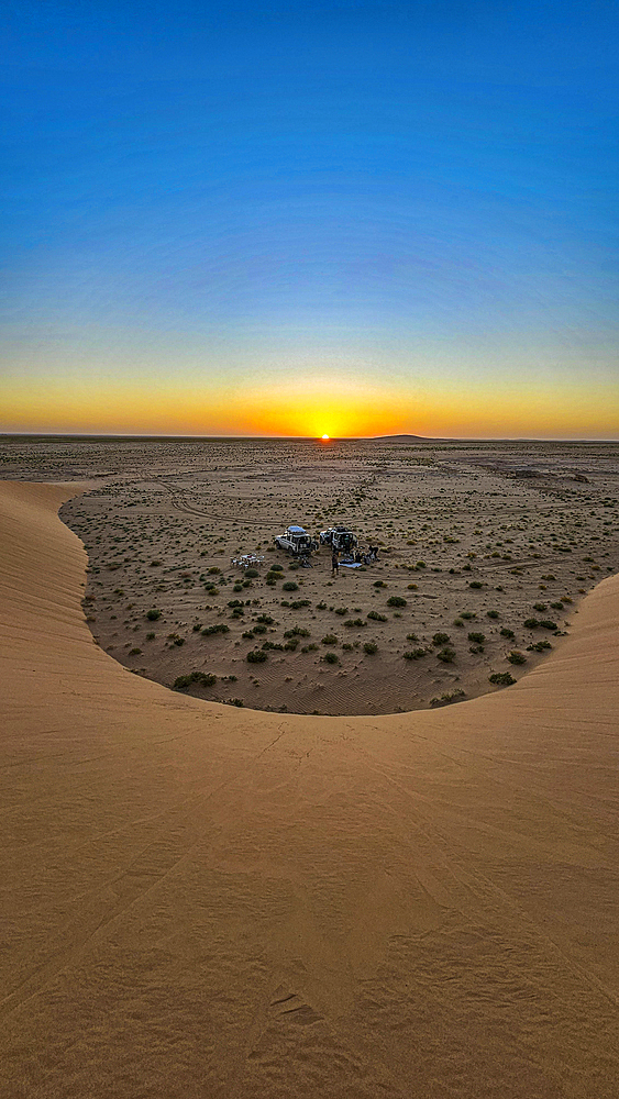 Sunset in a Sand dune in the Tibesti Mountains, Chad, Africa