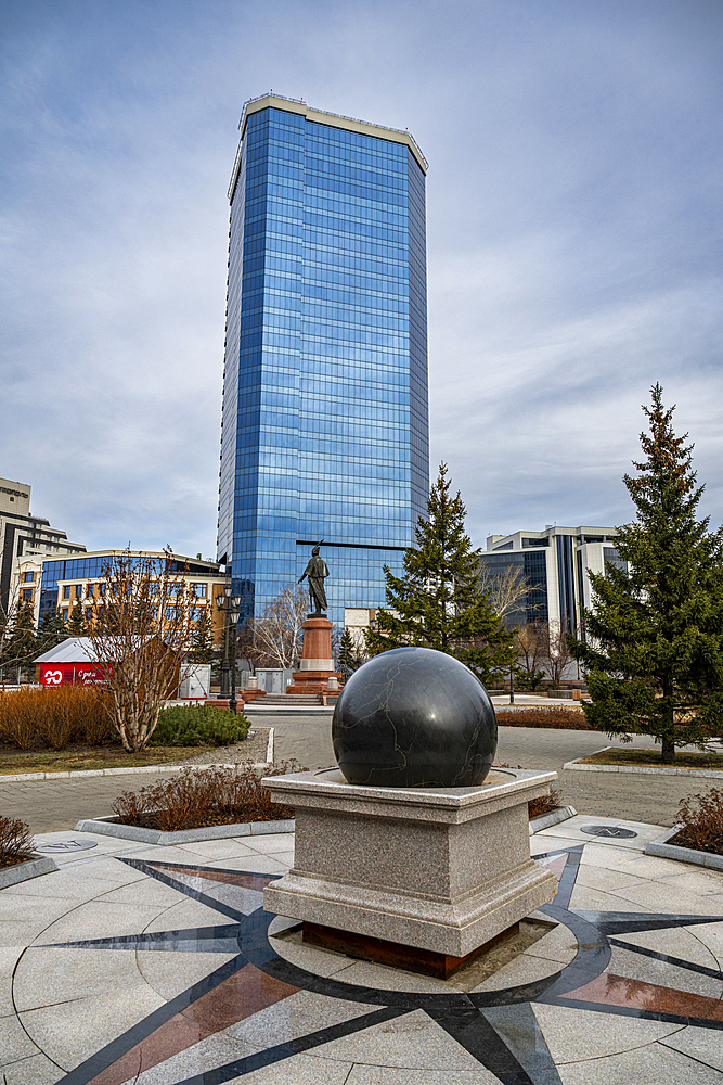 Monument in Krasnoyarsk, Siberia, Russia