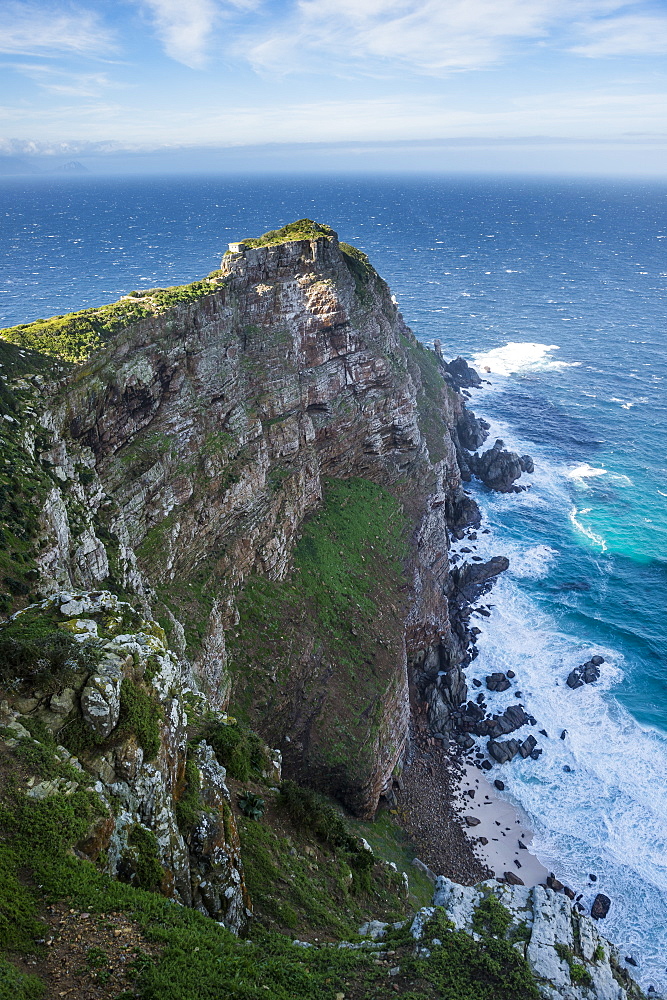 Rocky cliffs on Cape Point, Cape of Good Hope, South Africa, Africa