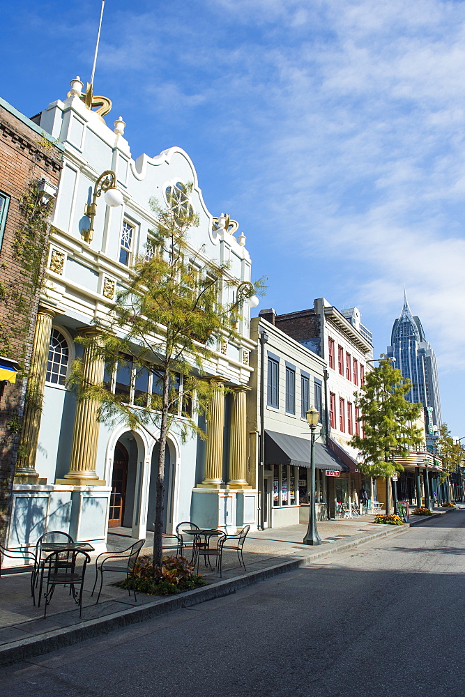 Historical buildings in downtown Mobile, Alabama, United States of America, North America