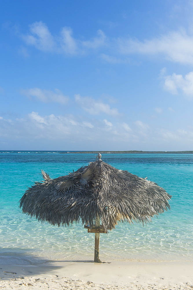 Turquoise waters and a white sand beach, Exumas, Bahamas, West Indies, Caribbean, Central America