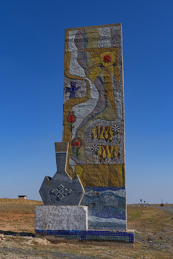 Astrakhan Monument in the plains, Astrakhan Oblast, Russia, Eurasia