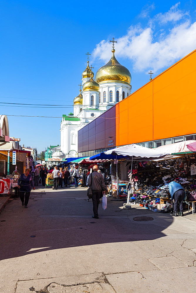 Cathedral of the Nativity of the Theotokos behind the bazaar, Rostov-on-Don, Rostov Oblast, Russia, Eurasia