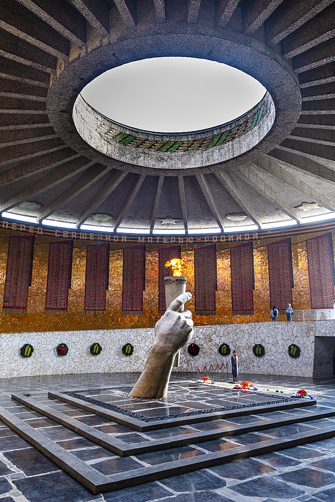 Eternal flame on Mamayev Kurgan, Volgograd, Volgograd Oblast, Russia, Eurasia