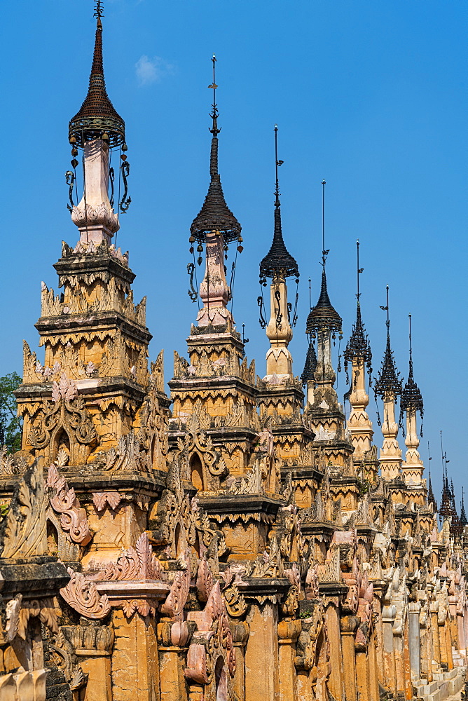 Kakku's Pagoda with its 2500 stupas, Kakku, Shan state, Myanmar (Burma), Asia