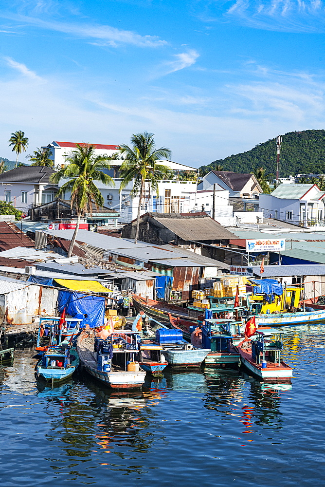 Fishing boats in the Duong Dong Fishing Harbour, island of Phu Quoc, Vietnam, Indochina, Southeast Asia, Asia