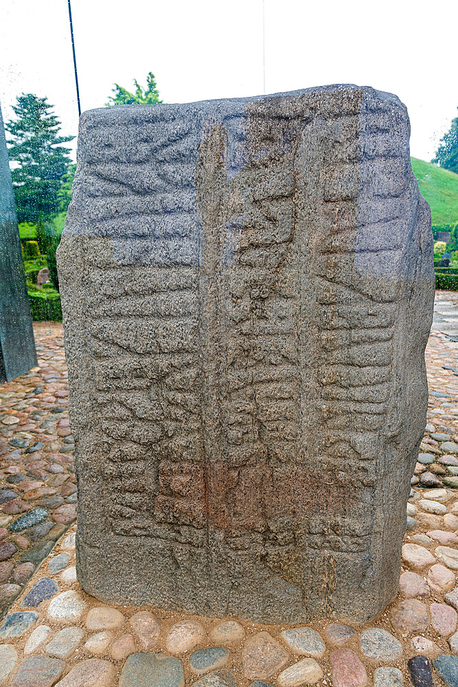 Carved Runestones, UNESCO World Heritage Site, Jelling Stones, Jelling, Denmark, Scandinavia, Europe