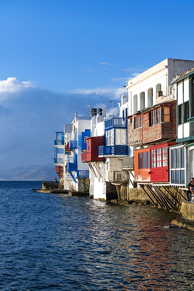 Little Venice, Horta, Mykonos, Cyclades, Greek Islands, Greece, Europe