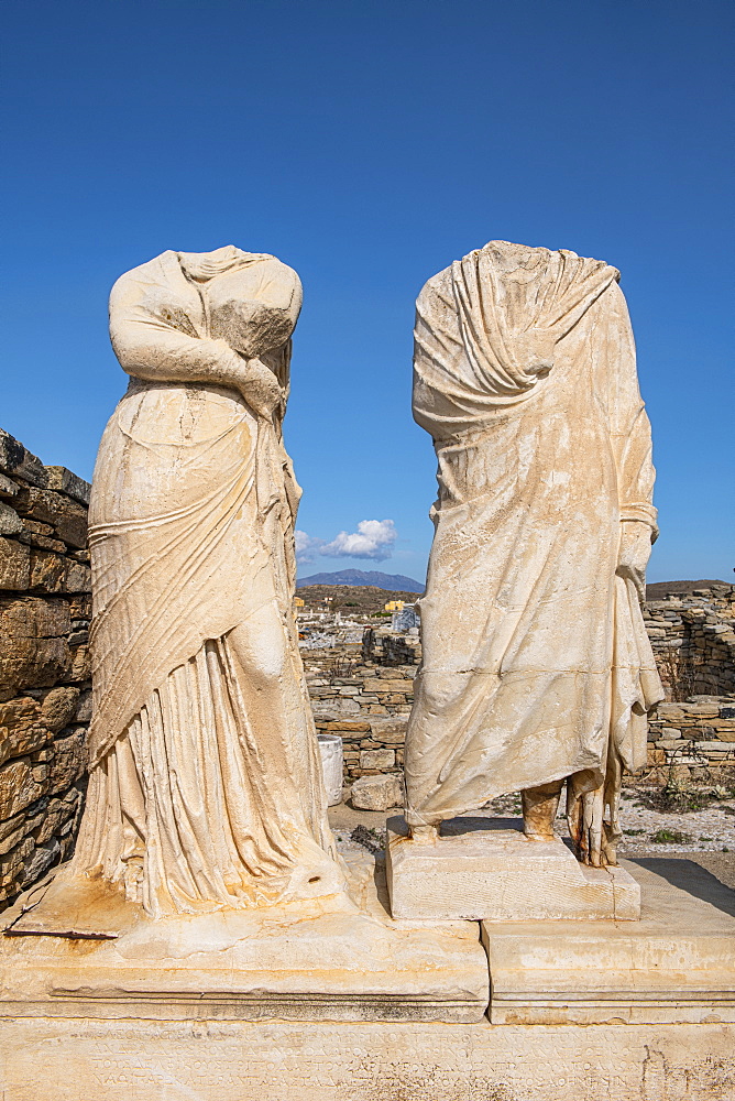 Delos, UNESCO World Heritage Site, near Mykonos, Cyclades, Greek Islands, Greece, Europe