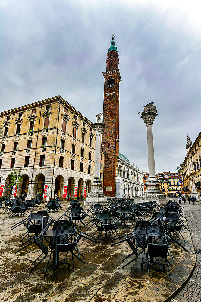 Piazza dei Signori, Vicenza, UNESCO World Heritage Site, Veneto, Italy, Europe