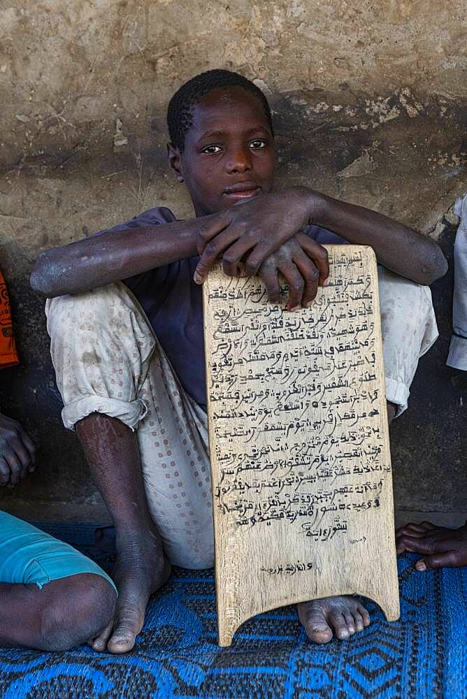 Boys in a Medressa with holy Quran, Kano, Kano state, Nigeria, West Africa, Africa