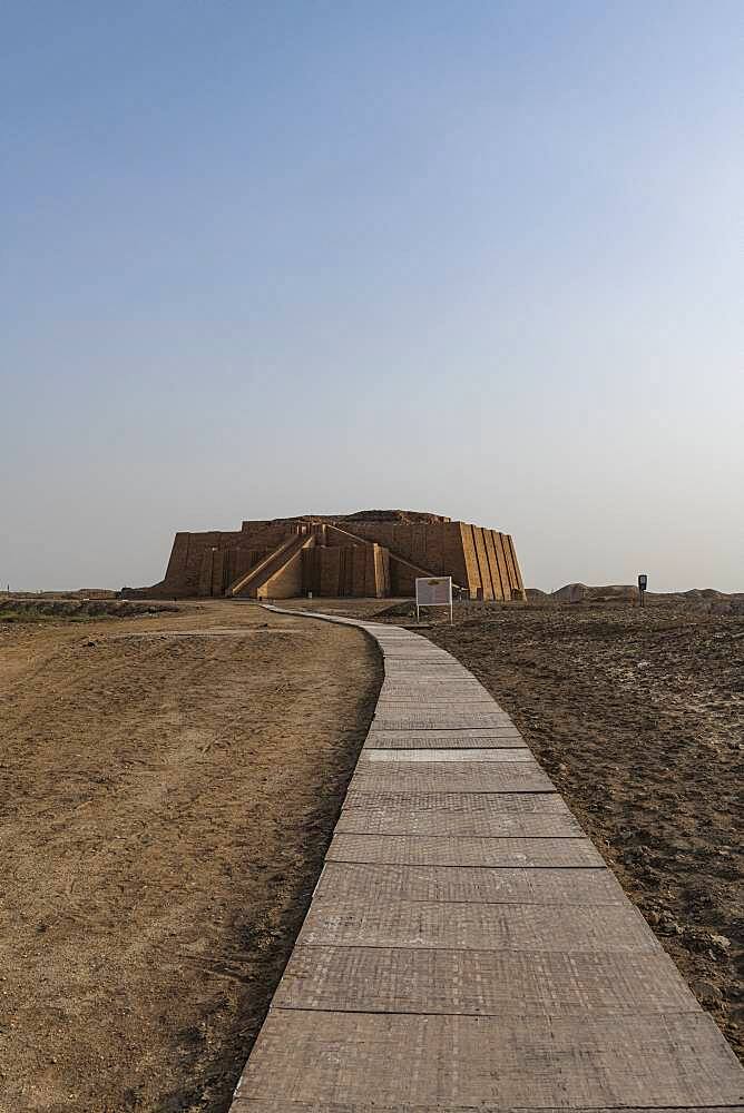 View over the ancient city of Ur, The Ahwar of Southern Iraq, UNESCO World Heritage Site, Iraq, Middle East