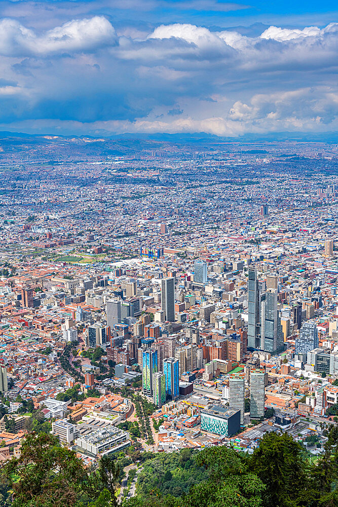 View over Bogota from Monserrate, Colombia, South America