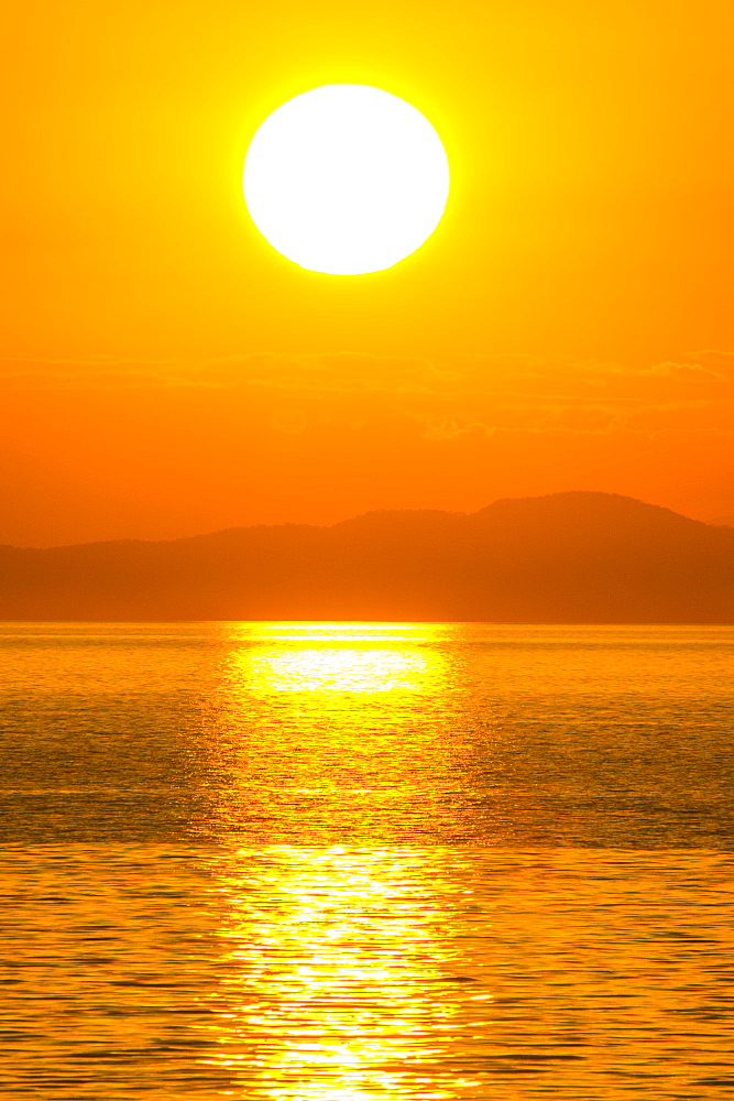 Otter Point at sunset, Cape Maclear, UNESCO World Heritage Site, Lake Malawi, Malawi, Africa