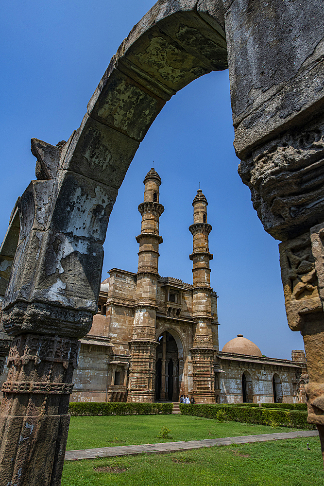 Jami Mosque, Champaner-Pavagadh Archaeological Park, UNESCO World Heritage Site, Gujarat, India, Asia