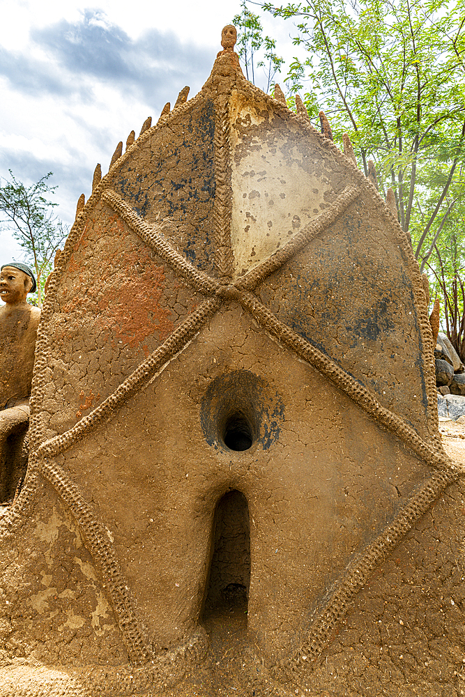 Animist shrine on the border of Nigeria, Northern Cameroon, Africa