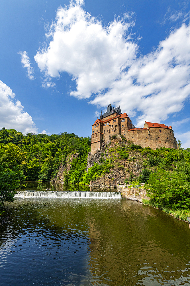 Kriebstein Castle, on the Zschopau River, Kriebstein, Saxony, Germany, Europe