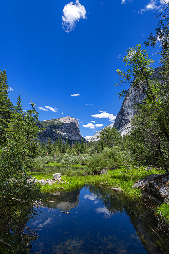 Mirror Lake in the Tenaya Canyon, Yosemite National Park, UNESCO World Heritage Site, California, United States of America, North America