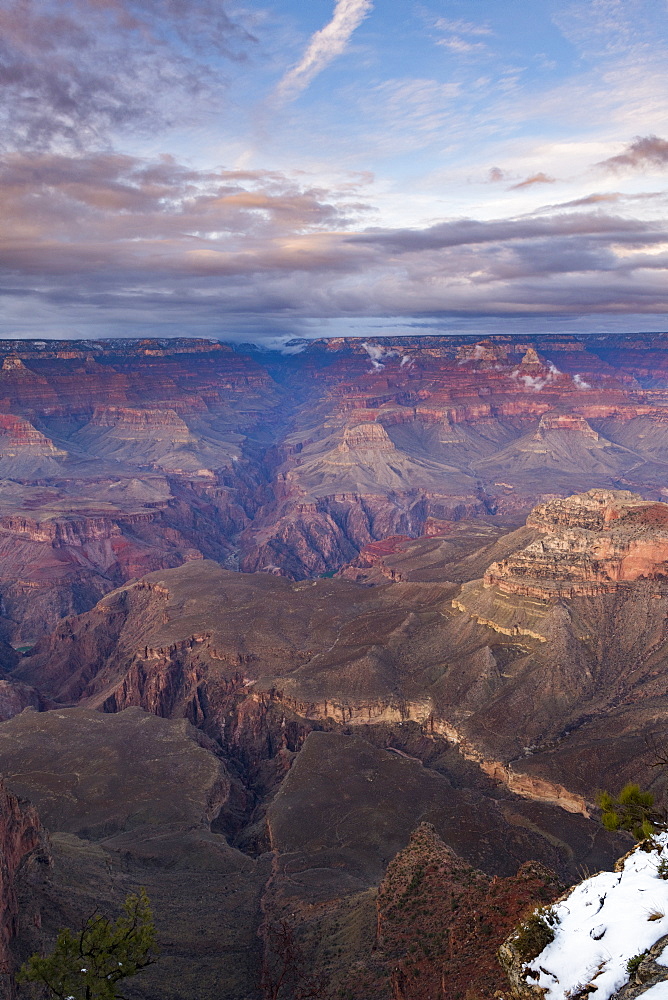 Sunset over Grand Canyon South Rim, UNESCO World Heritage Site, Arizona, United States of America, North America