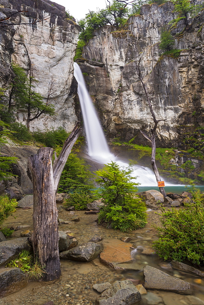 Salto El Chorrillo waterfall, El Chalten, Santa Cruz, Argentina, South America