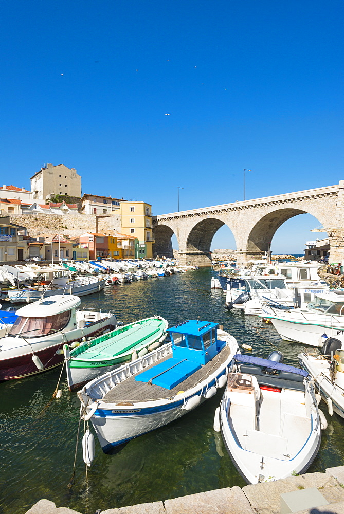 Port Du Vallon Des Auffes, Marseille, Bouches du Rhone, Provence, Provence-Alpes-Cote d'Azur, France, Mediterranean, Europe