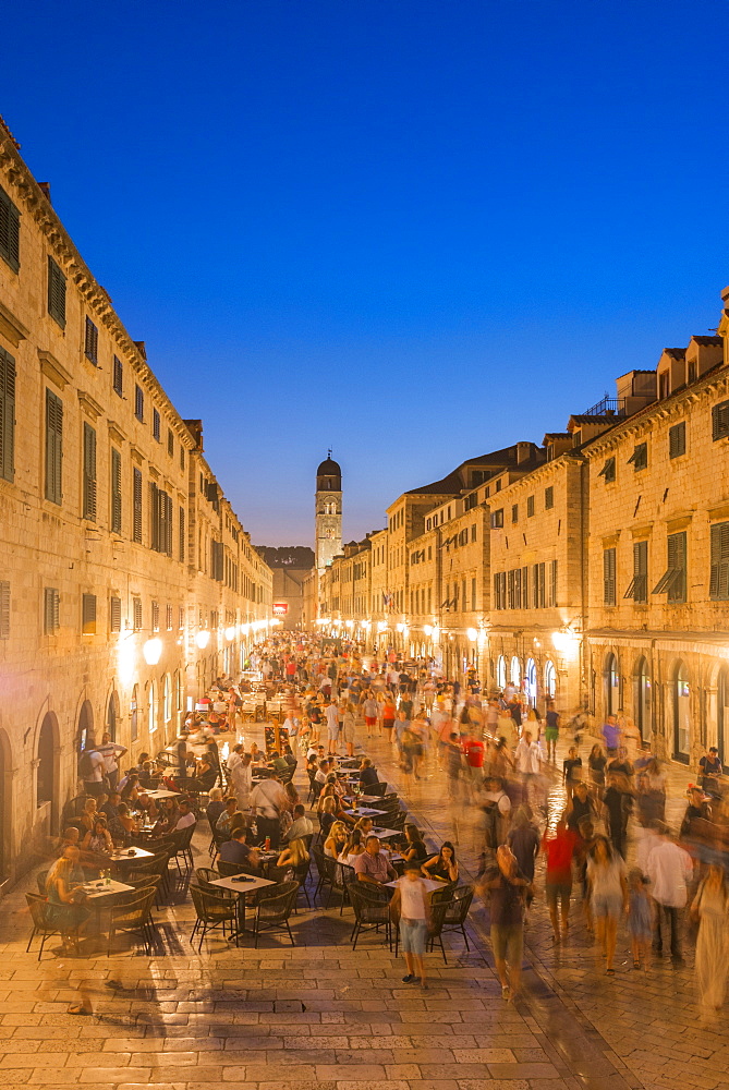 Evening in the old town, UNESCO World Heritage Site, Dubrovnik, Croatia, Europe