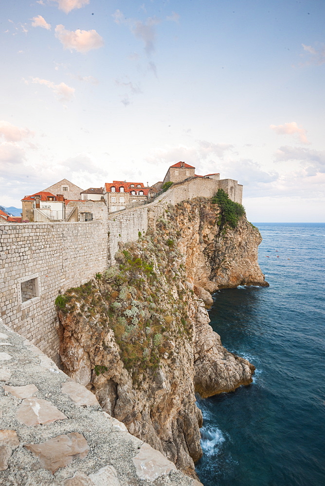 View of the old town from the city walls, UNESCO World Heritage Site, Dubrovnik, Croatia, Europe