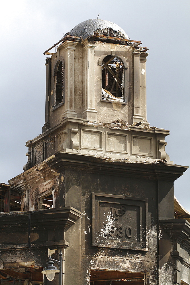 Damage caused by riot and looting in tottenham, london, uk