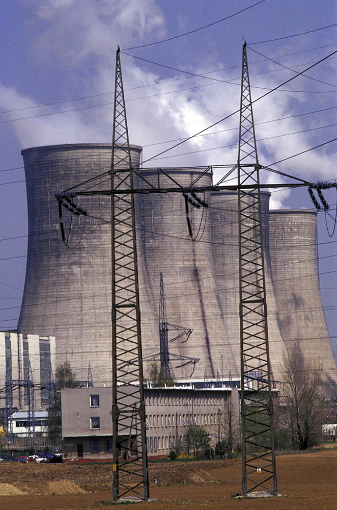 Nuclear power station, slovakia. Bohunice thermonuclear power station